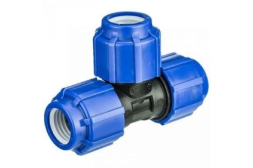 Тройник ПНД компрессионный 20 | код 50050020 | Политэк Тройник ПНД компрессионный 20 | код 50050020 | Политэк