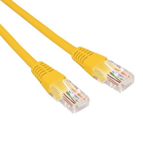 Патч-корд U/UTP, CAT 6, RJ45-RJ45, 26AWG, LSZH, желтый, 0,3м REXANT | код 02-0295-03 | REXANT