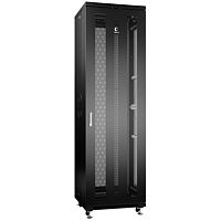 Cabeus ND-05C-42U60/100-BK Шкаф монтажный телекоммуникационный 19 напольный для распределительного и серверного оборудования 42U 600x1000x2055mm (ШхГхВ) передняя и задняя перфорированные двери, ручка с замком, цвет черный (RAL 9004) | код 8535c (0)