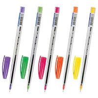 Ручка шариковая масляная BRAUBERG Ice, СИНЯЯ, детали ассорти, узел 0,6 мм, линия письма 0,3 мм, 142935 | код 142935 | BRAUBERG