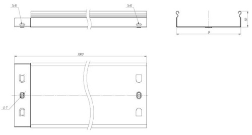 Лоток неперфорированный 50х100х3000-0,55 мм | код L5010000-0,55 | EKF фото 3