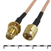 Разъём высокочастотный RUICHI SMA-P/SMA-J-RG316-30, длина 30 см | код 82605 | Ruichi