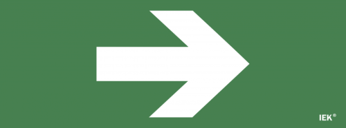Этикетка самокл. 350х130мм Направляющая стрелка IEK | код LPC10-1-35-13-STR | IEK