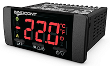 Температурный контроллер для управления охлаждением/размораживанием, 4 разряда, 77х35х61 мм, 2xNTC, выходы реле на компрессор, охладитель и испаритель, ON/OFF, 230VAC, встроенный фиксатор | код TRT-F-Y-230-2N-3N | INNOCONT