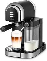 Кофеварка рожковая Kitfort КТ-7112 1470Вт черный/серебристый | код 1910061 | KITFORT