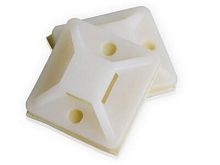 Площадка самоклеющаяся 25x25 под хомуты-белый HLT | код 084-07-79 | HLT