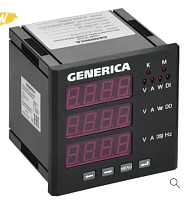 Мультиметр цифр. щит. 3-ф. DO RS-485 96х96 LED GENERICA | код IDM21-5-3-3-LED-G | GENERICA by IEK