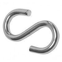 Крюк для троса S-образный стальной оцинкованный RUICHI, 5х50х15 мм, 16 кг | код 110883 | Ruichi