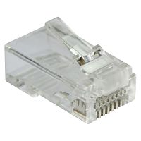 Коннектор RJ45 тип EZ, 8P8C, UTP, Cat.5e, универсальный, покрытие 50 микрон,100 шт. | код LAN-EZ45-8P8C/U5E-100 | LANMASTER