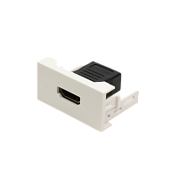 Вставка Mosaic 22.5x45 с прямым адаптером HDMI, мама-мама, белая | код LAN-WA-LP-HD180CP-WH | LANMASTER