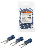 Наконечник вилочный изолированный НВИ с легким вводом проводника 2,5-4 (100 шт.) TDM | код SQ0503-0204 | TDM