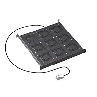 Вентиляторный модуль 19, 9 вентиляторов с термостатом, RAL9005 | код R519VSIT9FTB | DKC