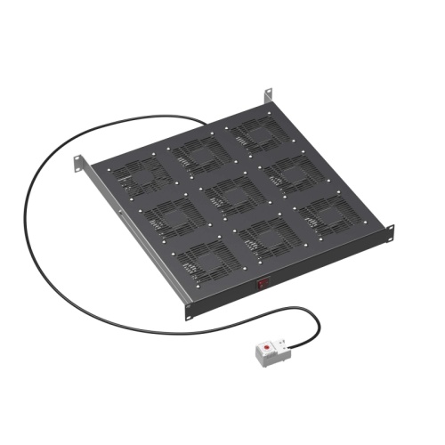 Вентиляторный модуль 19, 9 вентиляторов с термостатом, RAL9005 | код R519VSIT9FTB | DKC