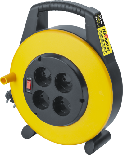 Удлинитель на катушке 4х10м без заземл. 93 954 NPE-RС-04-10-X-2х0.75 закр. | код 93954 | NAVIGATOR