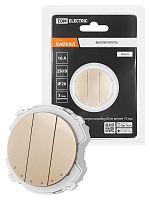 Выключатель 3-кл. 16А 250В шампань, Байкал TDM | код SQ1819-0535 | TDM