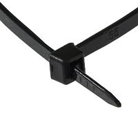 Хомут-стяжка кабельная нейлоновая неразъемная RUICHI, 200x4 мм, чёрная, упаковка 100 шт. | код 108873 | Ruichi