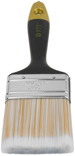 Кисть флейцевая "Лайн" искусственная щетина пластиковая ручка 2. 5дюйм (63мм) FIT 01176 фото 5