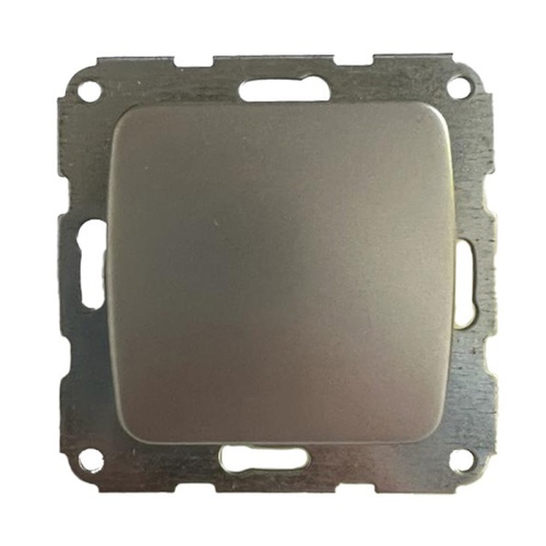 DEA Выключатель 1кл с/у 10А мех. Серебряный металлик KRANZ | код KR-78-0260 | KRANZ