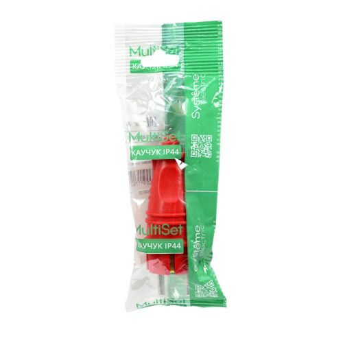 MultiSet Вилка 2К+З прямая каучуковая 16А/250В IP44 Красная | код MST4401RD | Systeme Electric фото 2