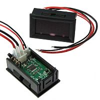 Амперметр RUICHI 0-3.0000ADC (48x29 мм), красный | код 98513 | Ruichi