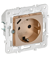 SKANDY Роз. с з/к/ш 16А с USB C 18Вт SK-R17Sa песоч. IEK | код SK-R14-16-U14-018-K98 | IEK