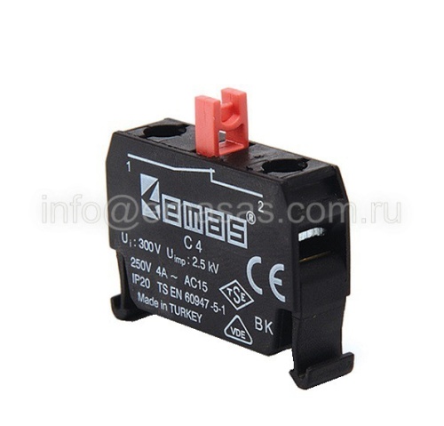 Блок-контакт CM CP (1НЗ) для исп. с кнопками серии В в пультах управ. | код C4BK| EMAS