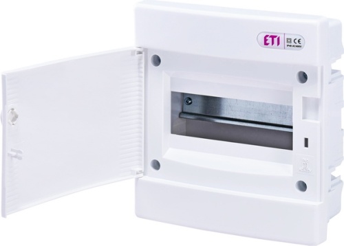 Щит внутр. распределительный ECМ 8PO (8мод.белая дверь), (пластик) | код 001101014 | ETI Щит внутр. распределительный ECМ 8PO (8мод.белая дверь), (пластик) | код 001101014 | ETI