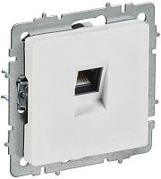 BRITE Розетка компьютерная RJ45 кат.5E РК10-БрАБ арктический белый IEK | код BR-K10-1-K91 | IEK