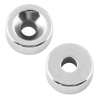 Магнит неодимовый диск 15х5мм с зенковкой 10х4.5мм (блист.2шт) | код. 72-3602 | Rexant