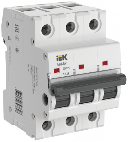 ARMAT Выключатель-разъединитель SWN 3P 16А IEK | код AR-SWN-3-016 | IEK ARMAT Выключатель-разъединитель SWN 3P 16А IEK | код AR-SWN-3-016 | IEK