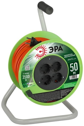 Удлинитель на катушке 4х50м без заземл. RP-4-2x1.5-50m ПВС 2х1.5 | код Б0059784 | Эра Удлинитель на катушке 4х50м без заземл. RP-4-2x1.5-50m ПВС 2х1.5 | код Б0059784 | Эра