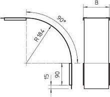 Крышка для угла вертикального внешн. 90град. осн.300 DBV 60 300 F FS OBO 7130864