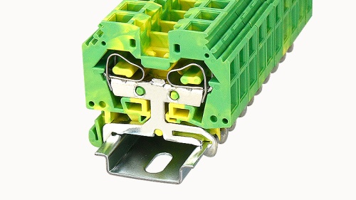 WS10-SD-PE-01P-1C-00Z(H), Клемма пружинная WS, 10 мм.кв., боковое подключение, PE, шт | код 11030000022 | DEGSON