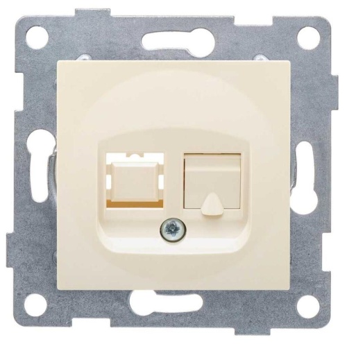 Розетка компьютерная 1-м СП Ugra RJ45 механизм беж. | код С11К1-003 | GUSI Розетка компьютерная 1-м СП Ugra RJ45 механизм беж. | код С11К1-003 | GUSI