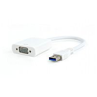 Видеоадаптер (конвертер) USB 3.0 --> VGA Cablexpert AB-U3M-VGAF-01-W, белый | код AB-U3M-VGAF-01-W | Cablexpert