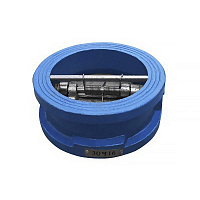 Клапан обратный DN 150 чугунный 2 диск. PN16 межфл. | код 151200560 | ЧАЗ