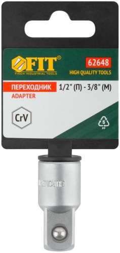 Переходник для воротка CrV Профи 1/2'' (П) - 3/8'' (М) | код 62648 | FIT фото 3
