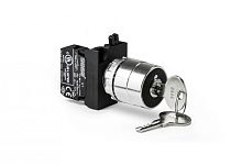 CM100AC20 Кнопка с ключом 0-1, с фиксацией,ключ выним. в полож. 0 и 1 (1НО) (CM) | код CM100AC20 | EMAS