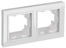 BRITE Рамка 2-местная IP44 РУ-2-БрБ-44 белый | код BR-M22-44-K01 | IEK