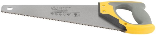 Ножовка по дереву мелкий каленый зуб 14 ТPI 3D заточка 3К пласт.прорезиненная ручка профи 350мм FIT 40481 фото 5