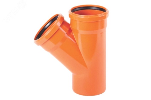 Тройник наружной канализации 400x110 мм. 87 градусов | код 2481140 | Хемкор
