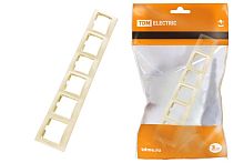 Рамка 6 постовая горизонтальная сл. кость Таймыр TDM | код SQ1814-0135 | TDM