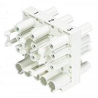 Распределительное устройство, 5 полюсов: 1 вход / 1 выход, 3 полюса: 2 входа L1 / 2 входа L2 / 2 входа L3, с монтажными фланцами, серия gesis GST18i5, номинальное напряжение: 250V / 400V, номинальный ток: 20А, цвет: белый | код 92.050.0053.0 (0) Бре