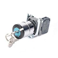 Переключатель модульный SB4 в сборе 22мм 2поз. с фиксацией ключ 1пол 1НО | код. SB4BG21 | Systeme Electric