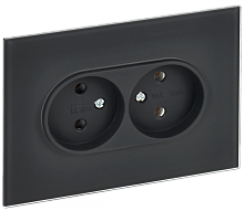 SKANDY Роз. 2-я без з/к/ш стекло 10А SK-R03G граф. IEK | код SK-R20-10-K53 | IEK