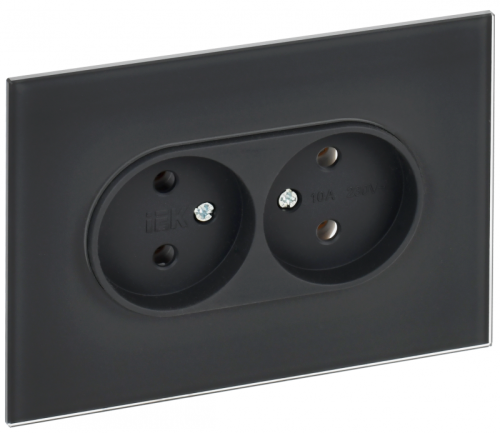 SKANDY Роз. 2-я без з/к/ш стекло 10А SK-R03G граф. IEK | код SK-R20-10-K53 | IEK