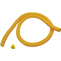 Гофротруба 38 мм для кабельного спуска, с разрезом, желтая | код LAN-OT-TUBE | LANMASTER