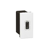 Розетка USB-C для зарядки - Программа Mosaic - 1 модуль - белый | код 077589 | Legrand