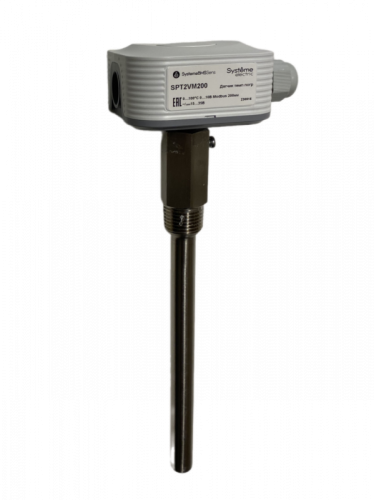 Датчик температуры погружной, 0…100°С/0…10В RS485/Modbus 200мм 24В | код SPT2VM200 | Systeme Electric