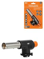 Горелка газовая, регулятор подачи, пьезоподжиг, бутан, блистер, 1 шт., Рубин TDM | код SQ1041-0102 | TDM